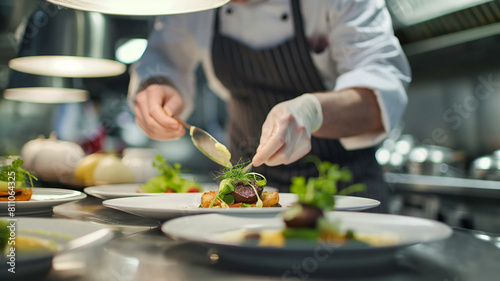 chef preparing a delicious dinner