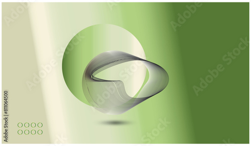 abstract illustration art with a green light background,  can be used as a background, card, banner decoration (ID: 811064500)