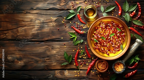  bowl food, olive oil, pepper shaker photo