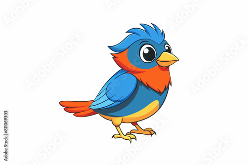 finch bird cartoon vector illustration