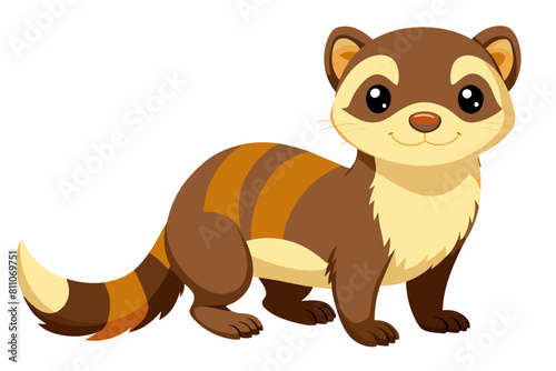 ferret cartoon vector illustration