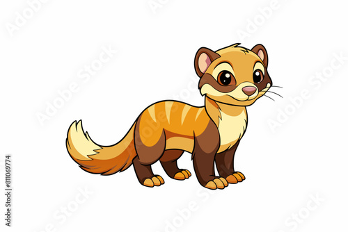 ferret cartoon vector illustration