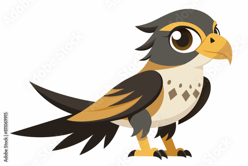 falcon bird cartoon vector illustration