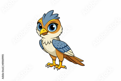 falcon bird cartoon vector illustration