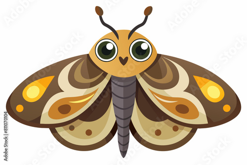 emperor moth cartoon vector illustration