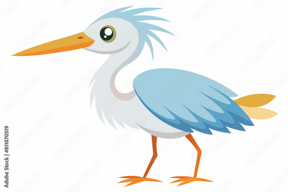 egret bird cartoon vector illustration egret bird cartoon vector illustration