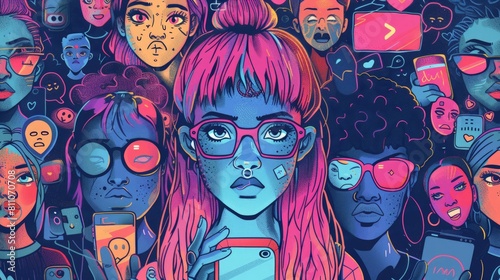 Exploring the intersection of social media and mental health, focusing on the psychological impacts of constant connectivity and public life online. 