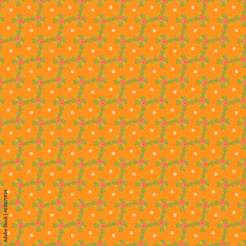 Hand drawn pattern design for summertime season Hand drawn pattern design for summertime season