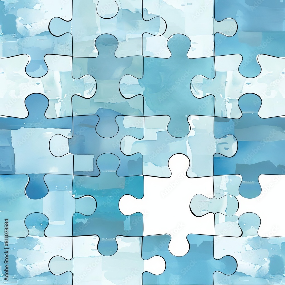 puzzle pieces flat design front view problem solving theme water color Monochromatic Color Scheme puzzle pieces flat design front view problem solving theme water color Monochromatic Color Scheme