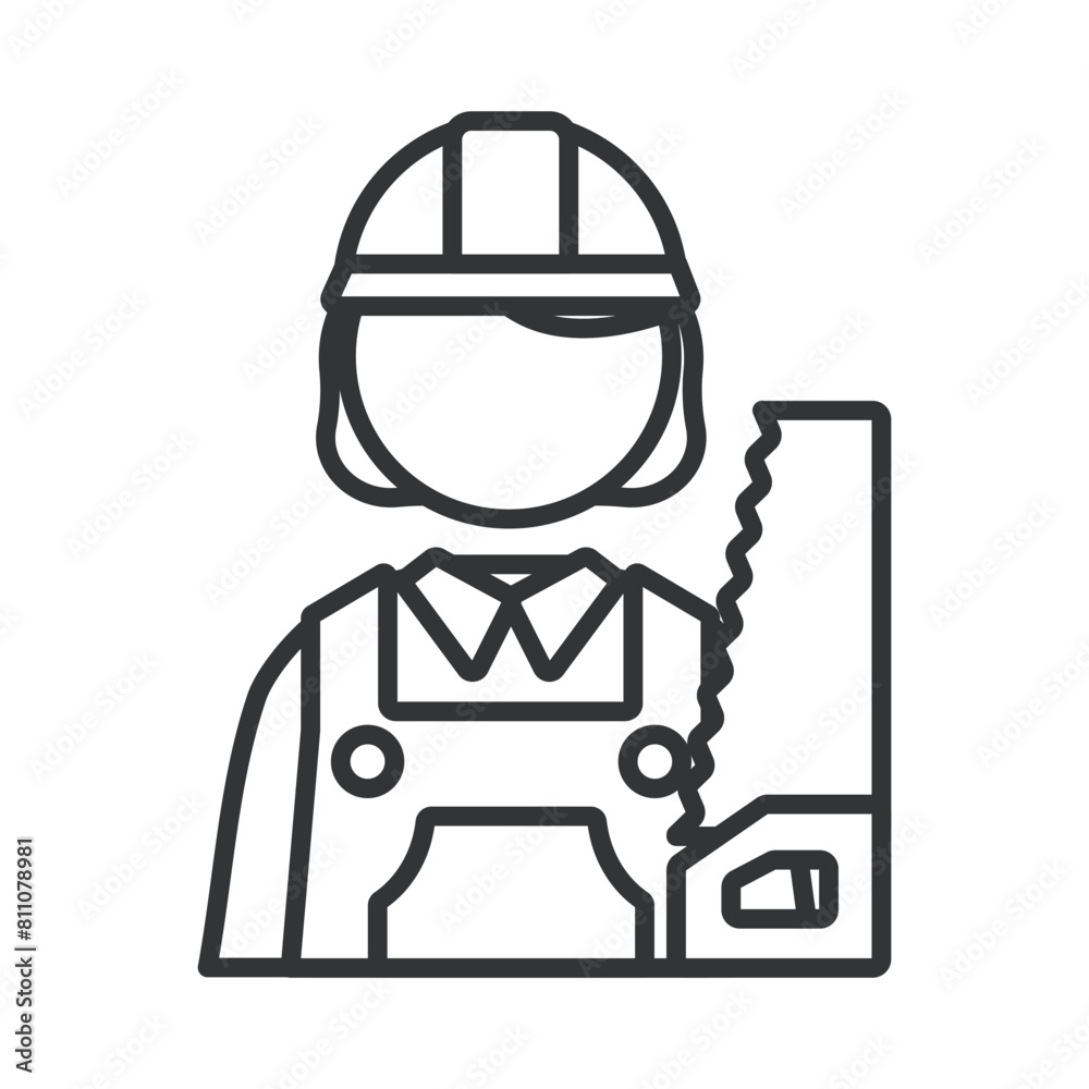 Fototapeta premium 大工の女性