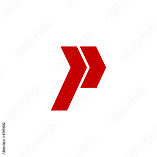 Free Download P logo business for branding company. arrow template vector illustration for your brand - GFXLoad