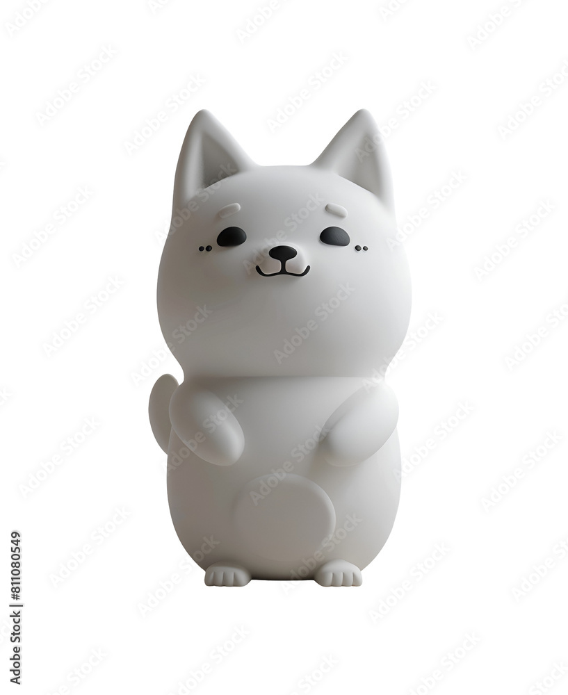 3D Render of a Cute White Dog: Chibi Cartoon Illustration in Toy Style for Kids, Isolated on Transparent Background, PNG 3D Render of a Cute White Dog: Chibi Cartoon Illustration in Toy Style for Kids, Isolated on Transparent Background, PNG