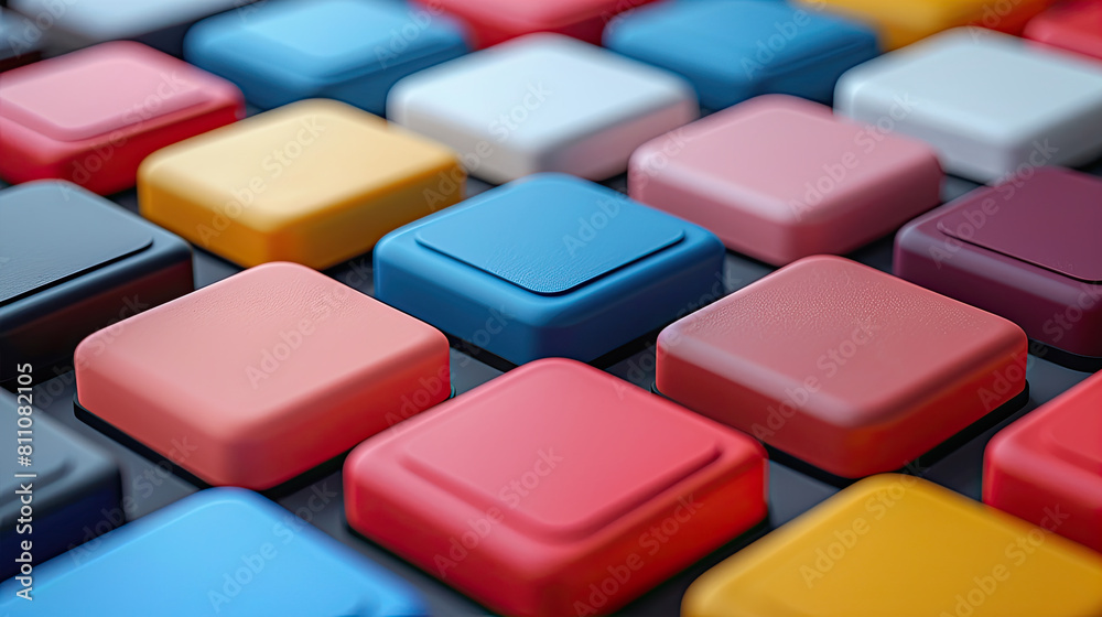 various colors 3d render blocks various colors 3d render blocks