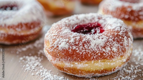 Indulge in a classic German treat a scrumptious Polish donut filled with tangy raspberry jam and coated in a sweet dusting of sugar This delightful delicacy is a must have on Fat Thursday th