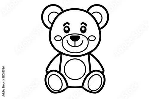 Toy bear for kids coloring book