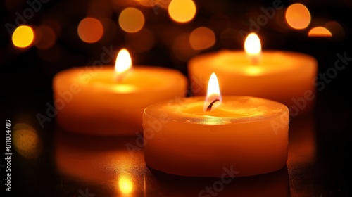 Serenity flames. all saints day vigil - peaceful candlelight ceremony for all souls remembrance