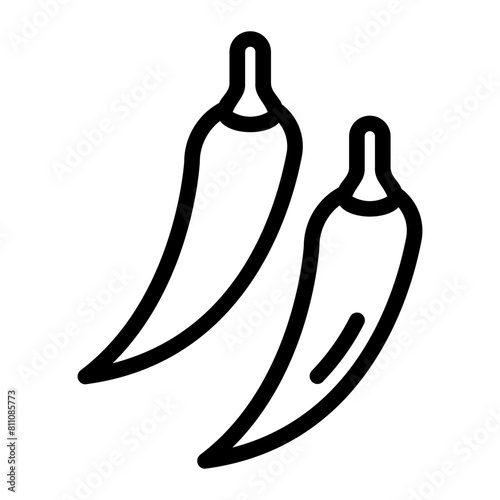 spicy line icon