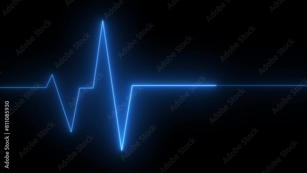 Animated Neon Sign Heart Beat Line Animated Neon Sign Heart Beat Line
