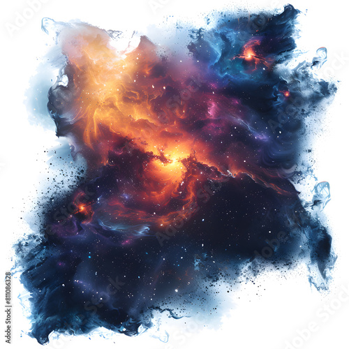 Abstract dark space stars and galaxy background 