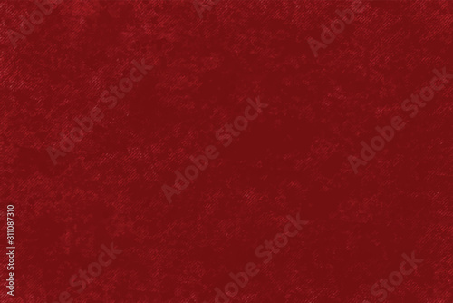 Red grunge textured vector abstract background. Red velvet velours fabric Images. Brushed or polished texture photo. Soft red felt rustic wool. Grungy vintage overlay pattern for social media template