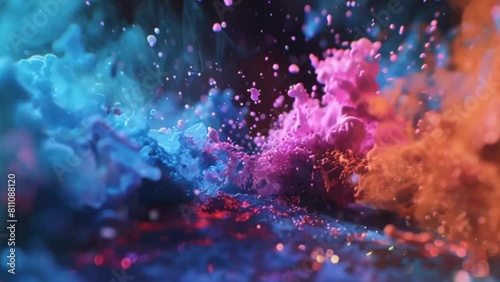 Each chemical reaction brings a new burst of color creating a constantly evolving and captivating display on screen. photo