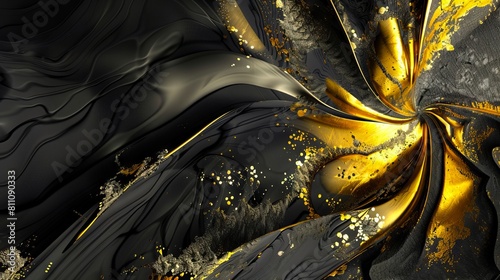 Black and gold abstract wallpaper.