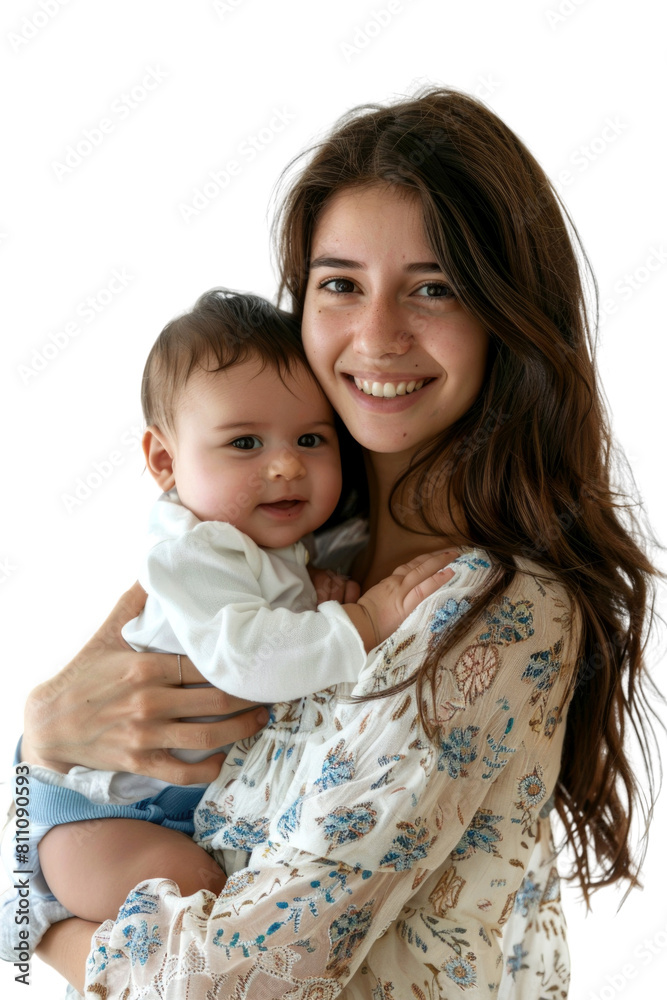 Mother and her newborn baby transparent background Mother and her newborn baby transparent background