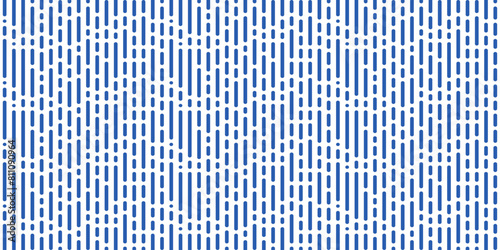 Vertical pattern of blue stripes, dotted. A repeating pattern of lines. Blue pattern.