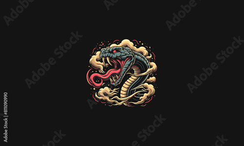 python angry on clouds vector illustration artwork design