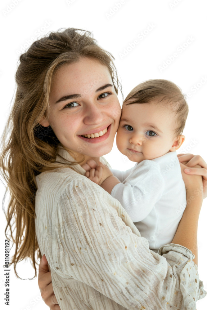 Mother and her newborn baby transparent background Mother and her newborn baby transparent background