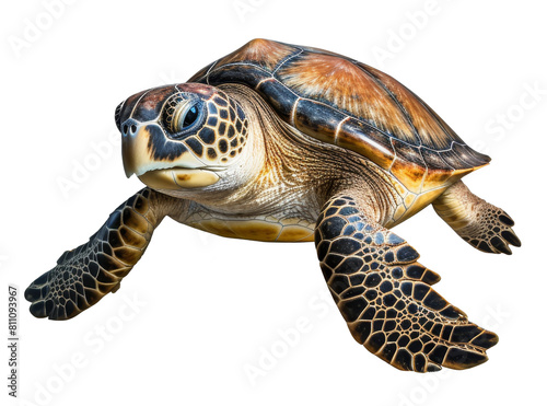 sea turtle isolated on transparent background