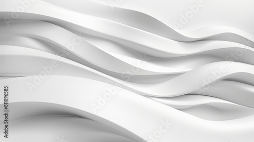 Abstract White Background With Wavy Lines