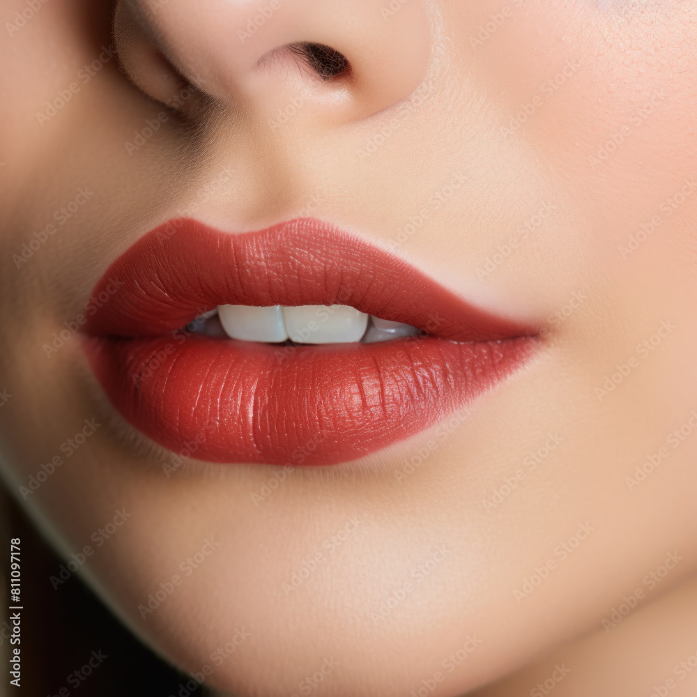 Fototapeta premium female lips close-up, macro