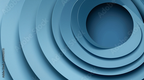 Wallpaper Mural Blue Circular Design - on Matte Background Torontodigital.ca