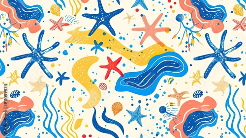 夏のビーチの模様_1