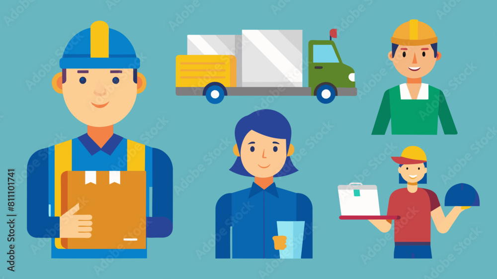 working man cartoon vector illustration