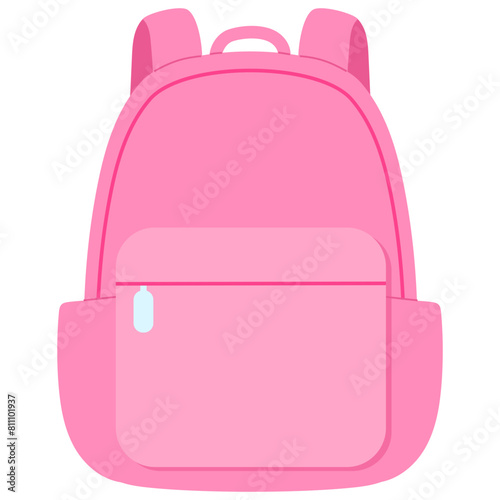 pink backpack for school illustration