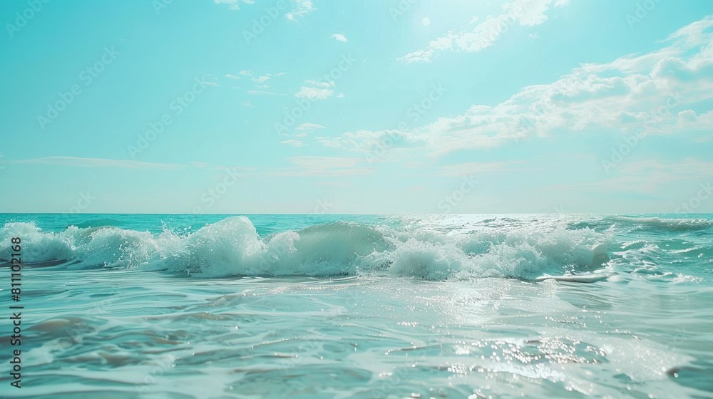 Obraz premium Ocean Wave View from the Beach