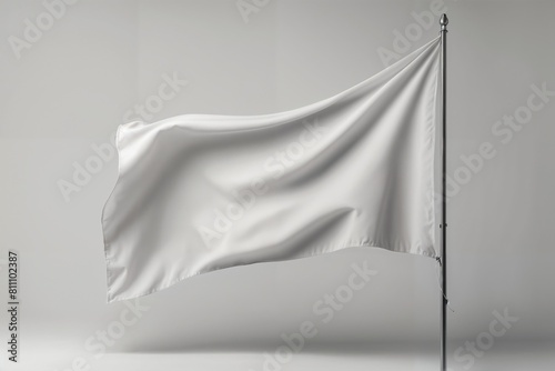 White flag mockup