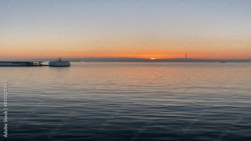 sunset in the sea Istanbul sunset in the sea Istanbul