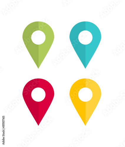 set of location icons