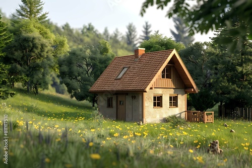 Charming image capturing the essence of a quaint small house © River Girl