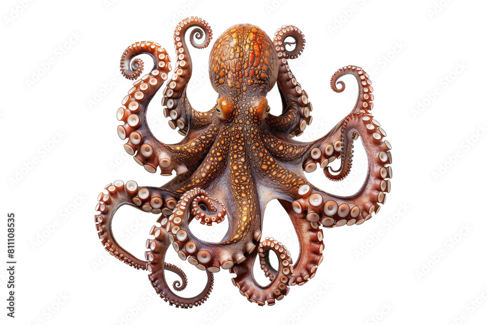 Obraz premium Octopus grip isolated on transparent background