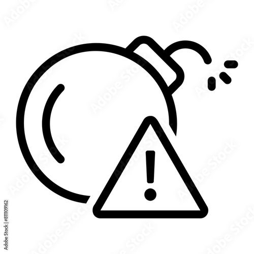 caution line icon