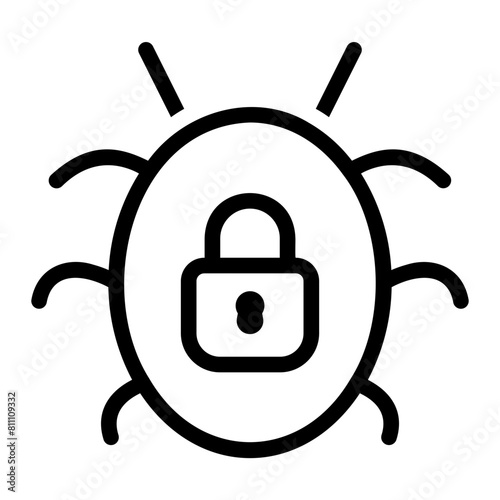 malware line icon