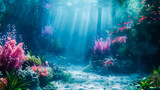 Imaginative Background of a Tropical Underwater World
