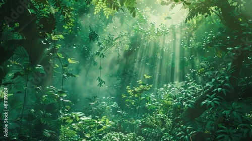 The lush verdant world of emerald hues