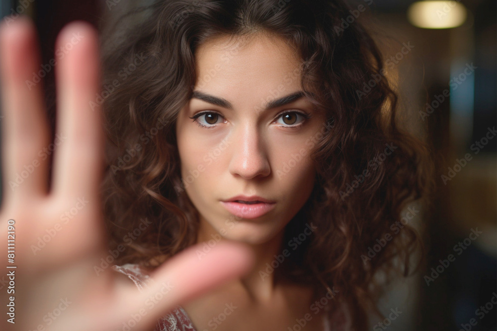 A woman's hand making a A woman's hand making a