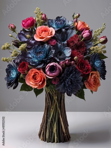 Stylish expensive dark bouquet