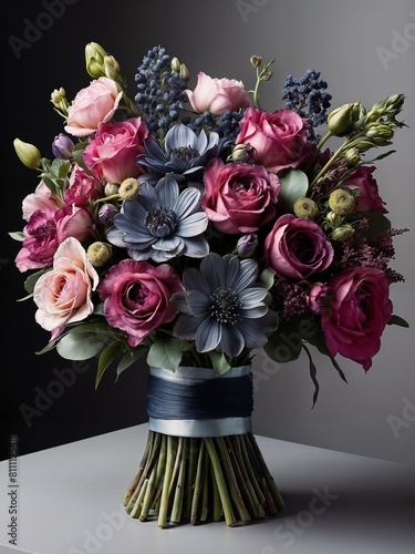 Stylish expensive dark bouquet